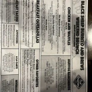 Great, diverse menu!!!