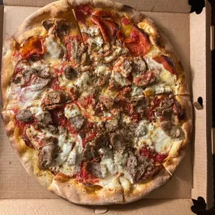 Pep, sausage, xtra cheese