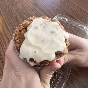 Granny Smith apple crumb muffin