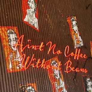 The walls had cool decor too
