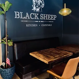 Indoor bar area seating