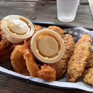 Chicken Tenders, Onion Rings