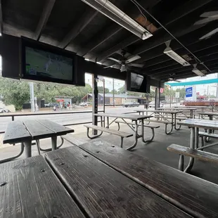 Cute outdoor seating area.