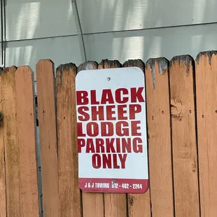 Designated parking in back