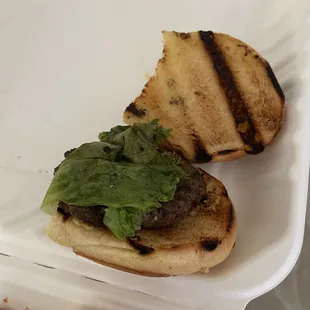 Sliders with bacon. They run a real tight ship over there.