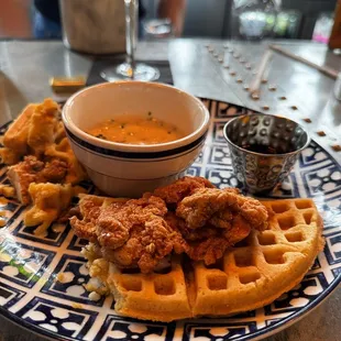 Chicken and waffles