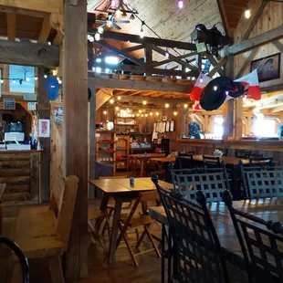 the inside of a restaurant