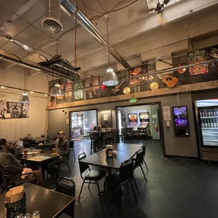 the interior of the brewery