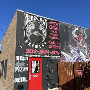 graffiti on the side of the building