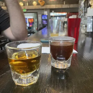 Hot au jus with Jameson- a unique and tasty shot