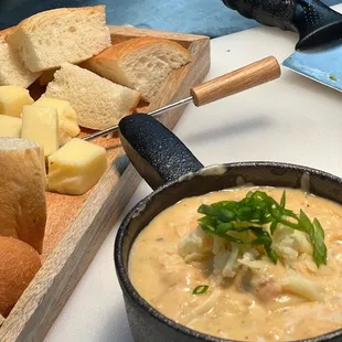 Salmon Fondue- amazing.