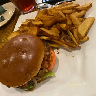Black angus burger with pepper Jack cheese