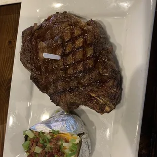 Outlaw ribeye  Huge perfectly done