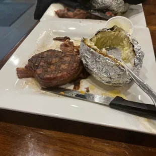 Filet and baked potato
