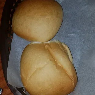 two buns in a basket