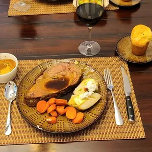 Prime Rib dinner (take out)from Black Station Inn