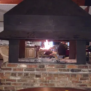 A beautiful warm fire is starting!