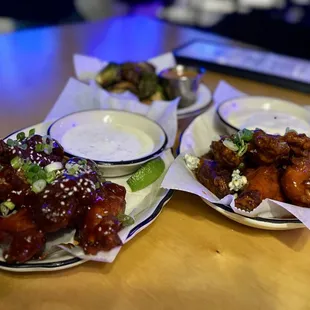 Dallas Wing Week! Trying both Me iCan and Korean BBQ wings (with a side of Brussels)