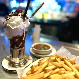 Idaho Fries with Korean BBQ sauce (several to choose from).