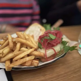 Chicken sandwich with fries