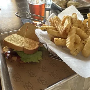 BLT with old bay seasoned fries