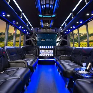 This is the ultimate party vehicle...the Limo Bus for 23 of your closest friends. Complimentary "beverages", and more!