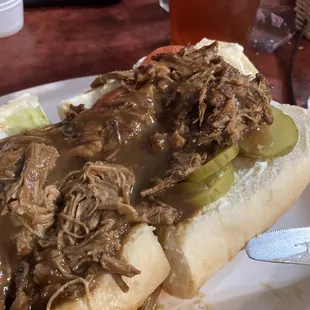 Slow roasted roast beef poboy!