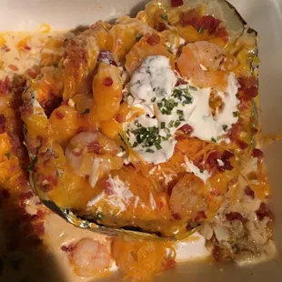HUGE seafood baked potato