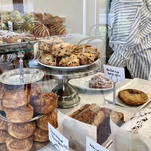 Kouign amann, scones, banana bread, lemon poppyseed, chocolate chip cookies galore