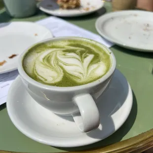 Hot Oat Milk Matcha Latte
