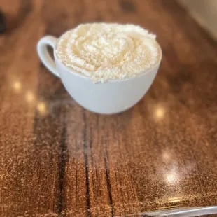 a cup of cappuccino