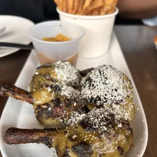 Jerk chicken lollipops