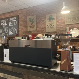 a coffee shop counter