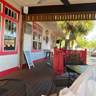 Outside seating