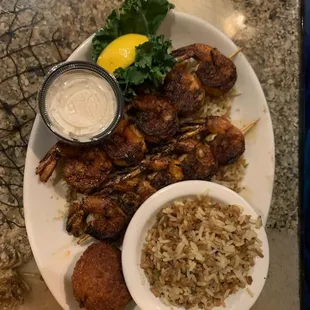 Blackened Grill Shrimp and Rice