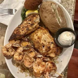 Blackened chicken breast & blackened shrimp