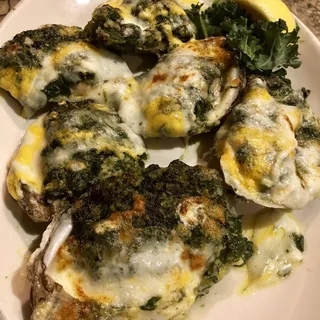Oysters Rockefeller au gratin