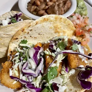 Fried shrimp tacos