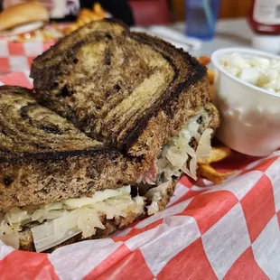 Ruben Sandwich, with a side of coleslaw.
