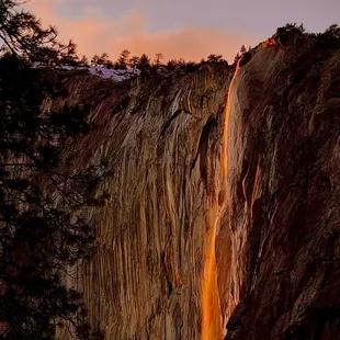 Annual Horsetail Falls event in February in Yosemite