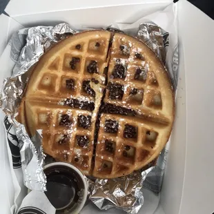 Traditional Waffle with chocolate chips