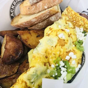 Goat Cheese &amp; Scallion Scramble
