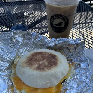 Classic 2 Egg and Cheese Sandwich, Caramel Macchiato