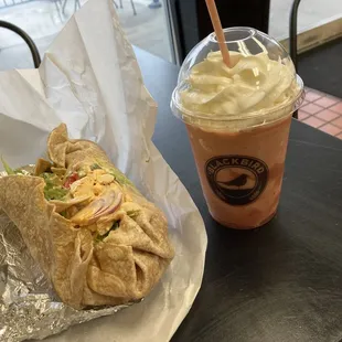 Johnny Cash Wrap, Fruit Smoothies