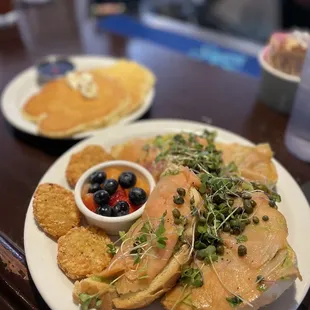 Salmon avocado toast was amazing!! We couldn&apos;t pass up a side of buttermilk pancakes also. You&apos;ve got to go if you&apos;re in the area!