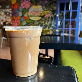 Iced Blackbird with oat milk