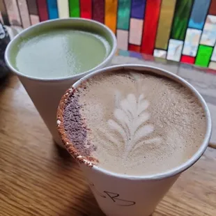 Yucca Peach Matcha Latte