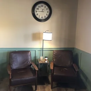 Reading nook by the front door.