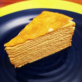 Hojicha mille crepe cake - IG: @take.a.bite.with.me