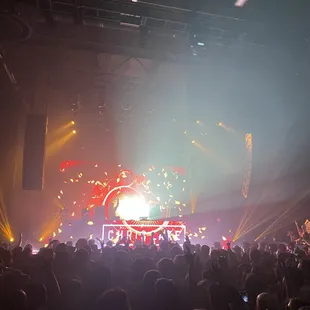 a crowd at a concert